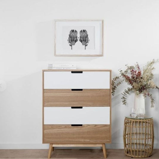 Side Drawer Unit Wood Counter with Doco Paint + Oyster – Model CHW-048