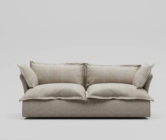 Beech wood sofa with linen or velvet fabric - KYN-060