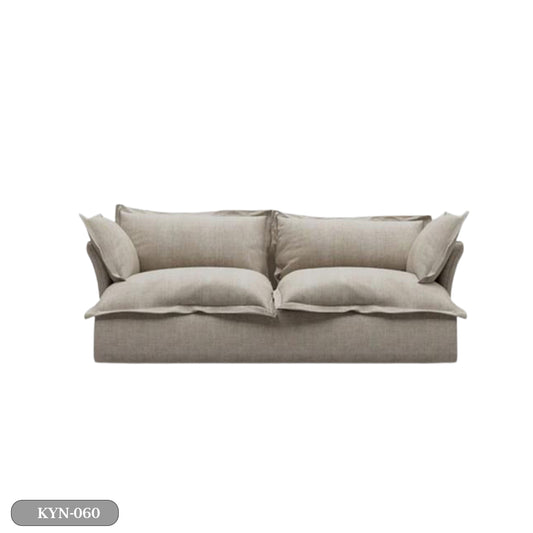 Beech wood sofa with linen or velvet fabric - KYN-060