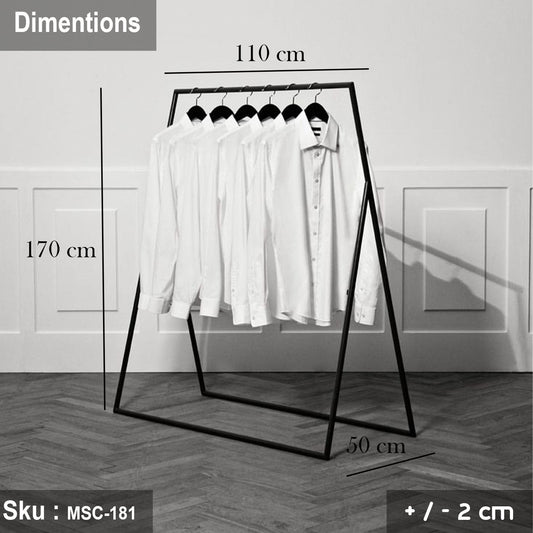 Iron clothes rack with electrostatic paint
