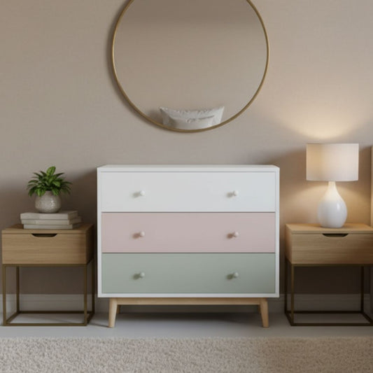 Side Wooden Counter Drawer Unit with Doco Paint + Oyster – Model CHW-059