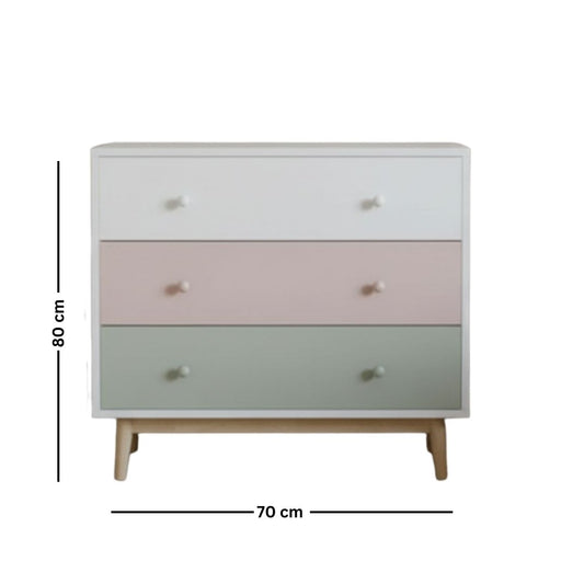 Side Wooden Counter Drawer Unit with Doco Paint + Oyster – Model CHW-059