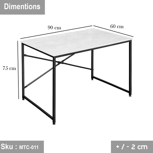 مكتب خشب ملامين -  MTC-011 - 75cmX90cm - اللون الابيض - اوسكار رتان