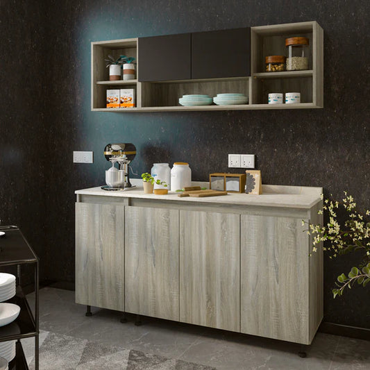 Two piece kitchen made of high quality MDF wood - O-SRH-129