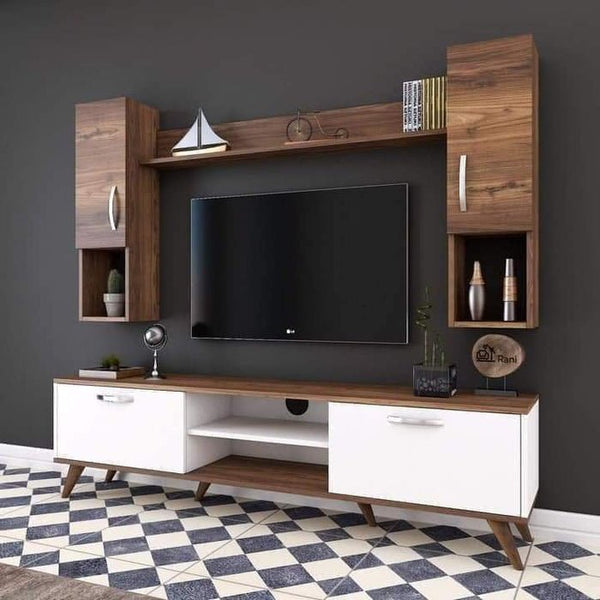 TV table with additional units made of high-quality MDF wood - HFS-127