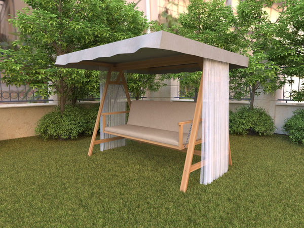 مرجيحة سرير خشب زان احمر - OBG-023