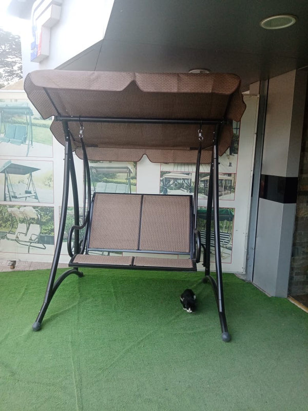 Two-seater outdoor swing, intended for relaxing in gardens or outdoor spaces - SEA-006