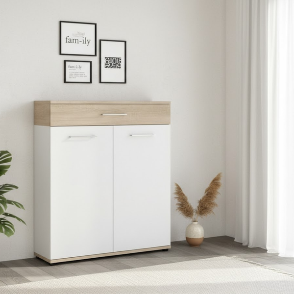 Modern Shoe Rack KBA-014 made of MDF Wood – Elegant Design with 80 cm Size and Practical Storage Space