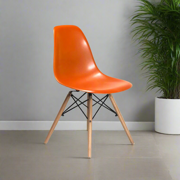 Modern acrylic chair with beech wood legs - RYL-011