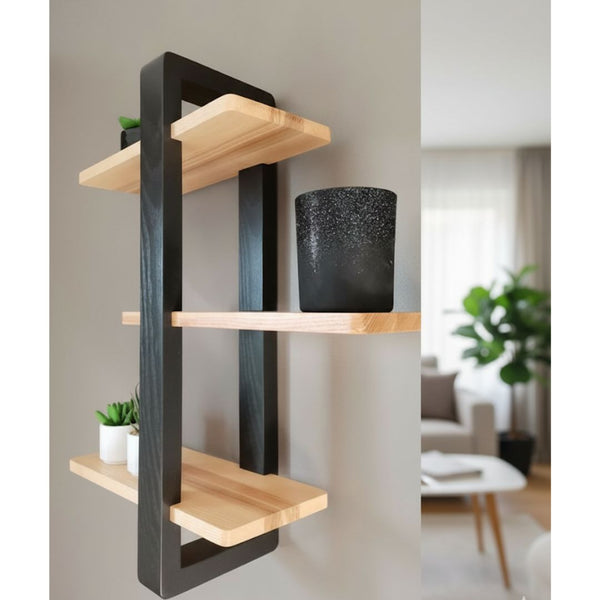 Natural Pine Wood Wall Shelf – Model CHW-113 from Oscar Furniture