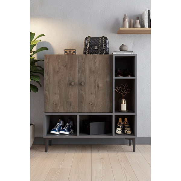 Shoe Rack CHW-006 – Plywood × Musky Legs with Doco Paint + Oyster