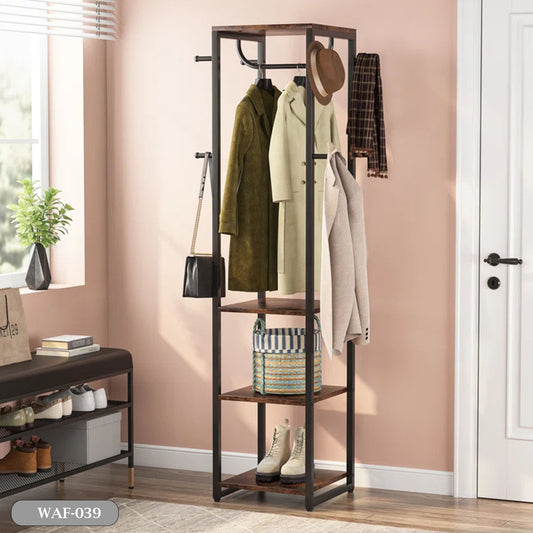 Wooden MDF and metal shoe rack - WAF-039