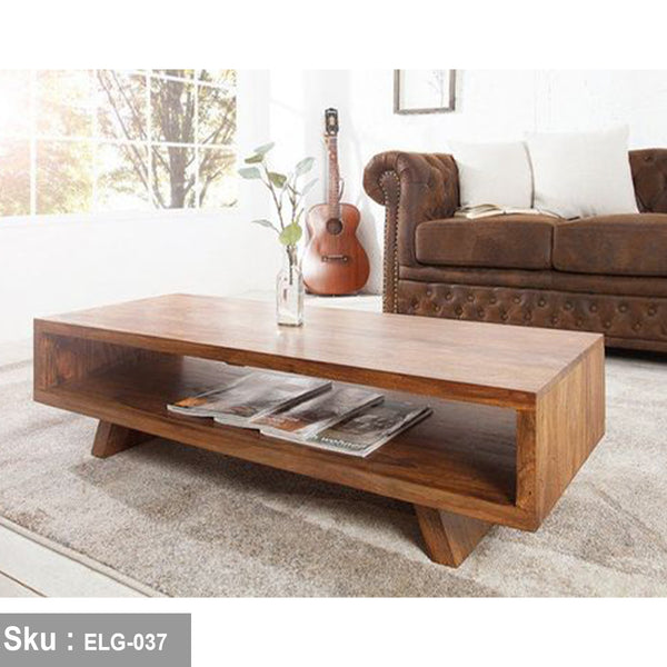 Natural wood coffee table - 100 * 60 - ELG-037