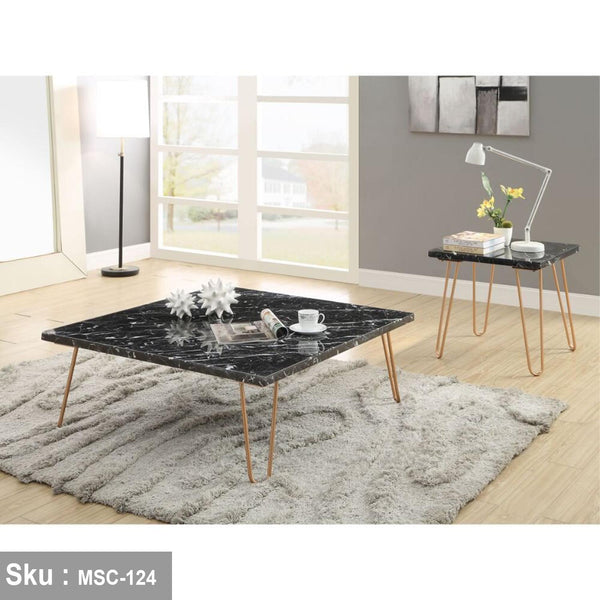 Aizil set of 2 marble coffee tables