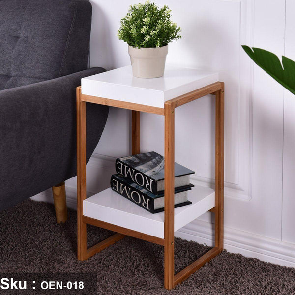 Natural wood side table - OEN-018