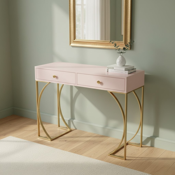 Steel coated console – High-quality MDF wood surface – Luxurious modern design – Model ZSL-017