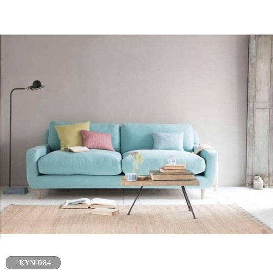 Beech wood sofa with linen or velvet fabric - KYN-084