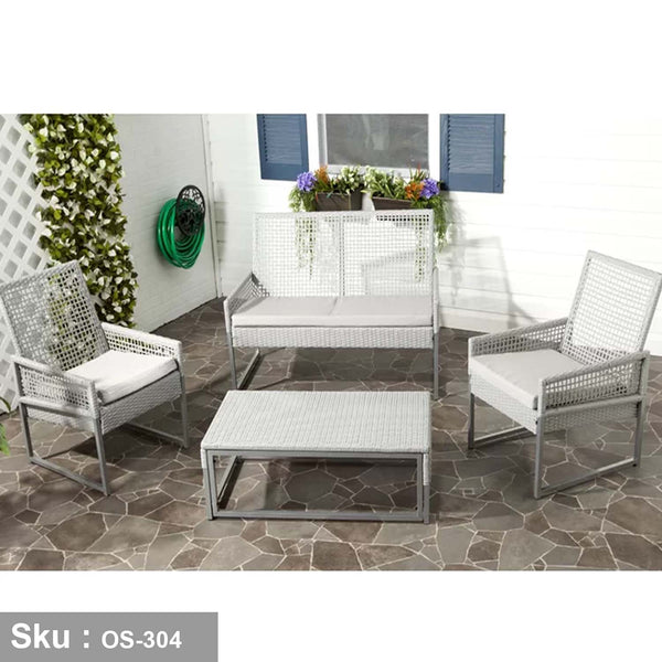 Set for 4 persons of rattan - OS-304