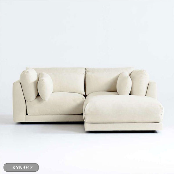 Beech wood corner with linen or velvet fabric - KYN-047