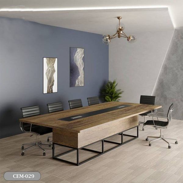 Meeting table - 240x120 - Spanish MDF wood with metal chassis - CEM-029