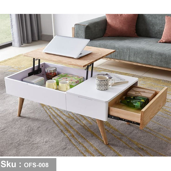 Treated Spanish MDF wood coffee table - OFS-008