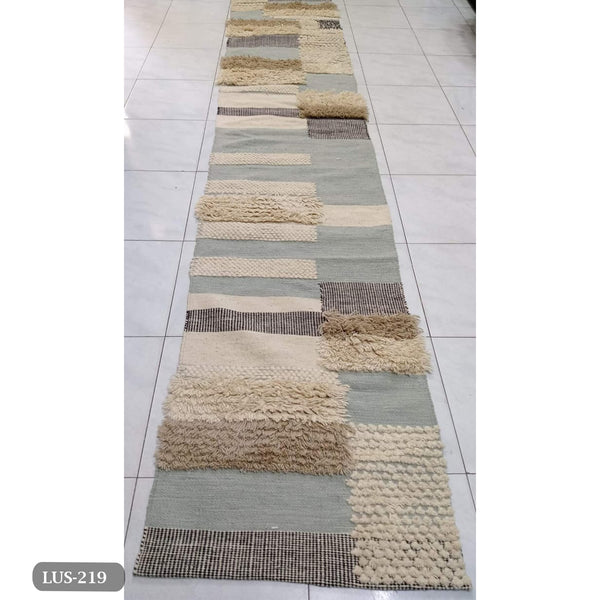 Handmade pure wool rug - 400x150cm - LUS-219