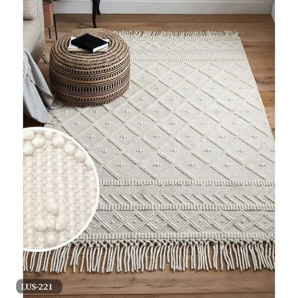 Handmade pure wool rug - 200x150cm - LUS-221