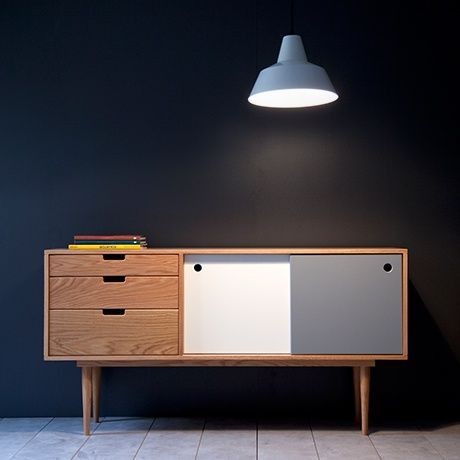 Side Drawer Unit – Counter Wood × Musky Legs with Doco Paint + Oyster