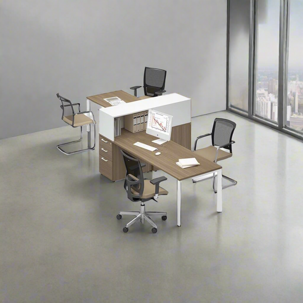 Quad workstation  made of Spanish MDF wood - CEM-027