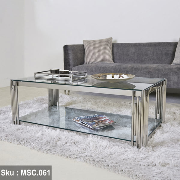 The coffee table 110 * 55 glass