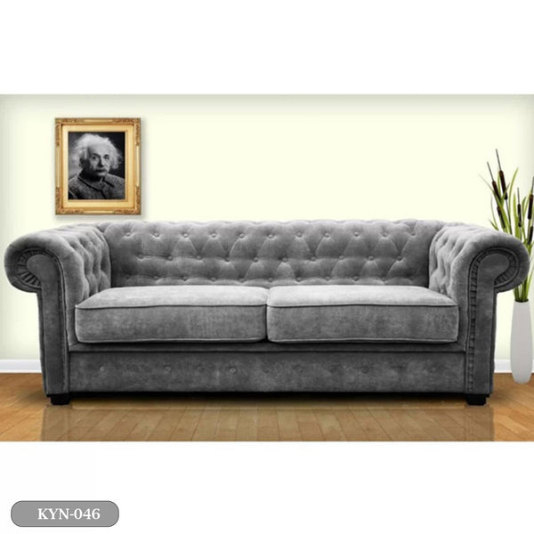 Beech wood sofa with linen or velvet fabric - KYN-046