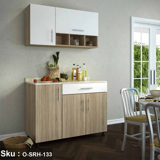 Two piece kitchen made of high quality MDF wood - O-SRH-133