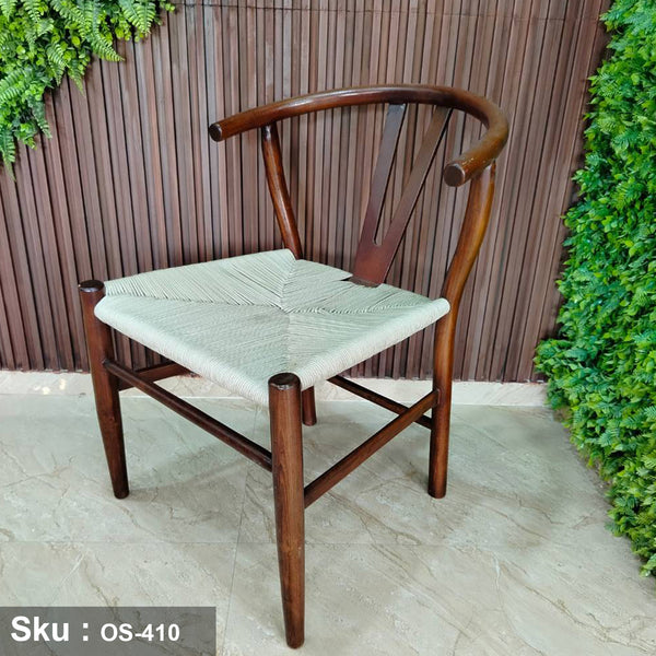 Beech wood chair with rope base - OS-410