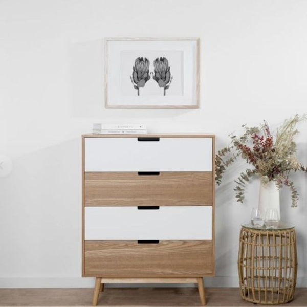 Side Drawer Unit Wood Counter with Doco Paint + Oyster – Model CHW-048