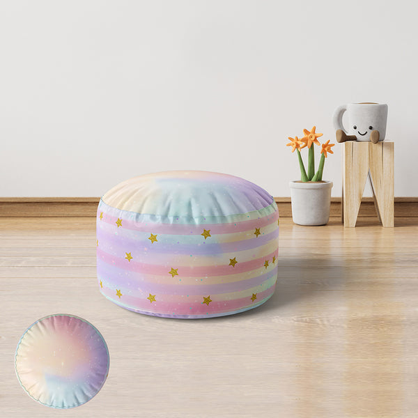 Velvet and linen children's pouf - PRV-232