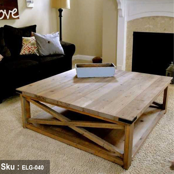 Natural wood coffee table - 100 * 40 - ELG-040