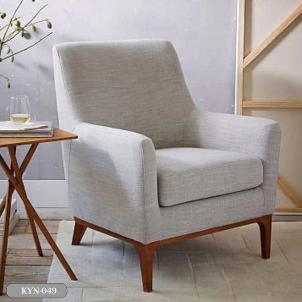 Beech wood chair with linen or velvet fabric - KYN-049