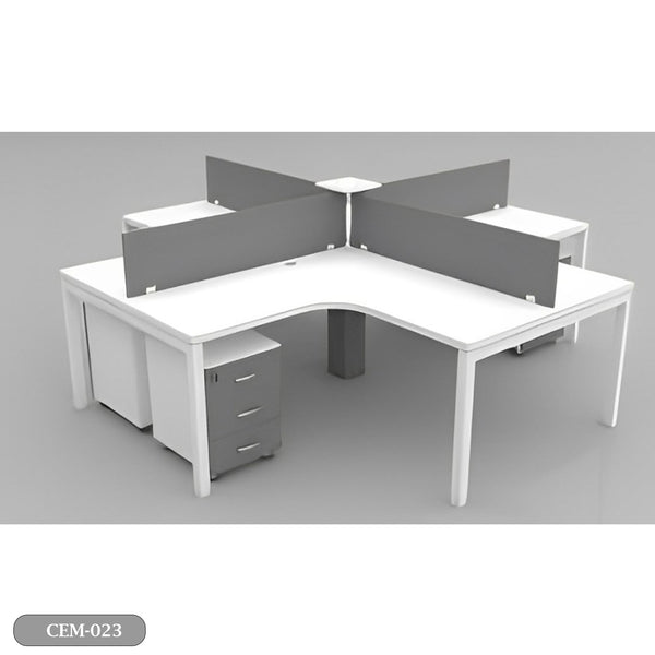 Spanish MDF quad workstation  - CEM-023