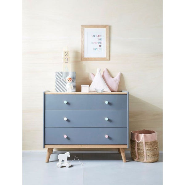 Side Drawer Unit CHW-024 – Counter Wood × Musky Legs with Doco Paint + Oyster