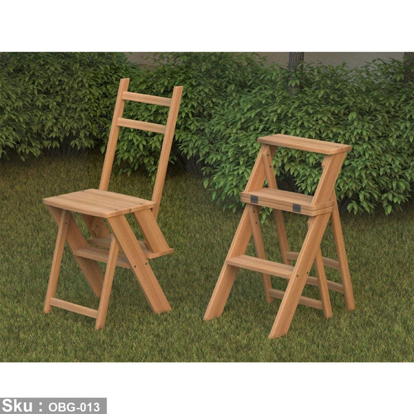 Red Beech Wood Ladder Chair - OBG-013