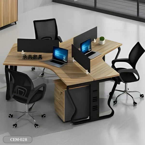 Triple workstation made of Spanish MDF wood - CEM-028