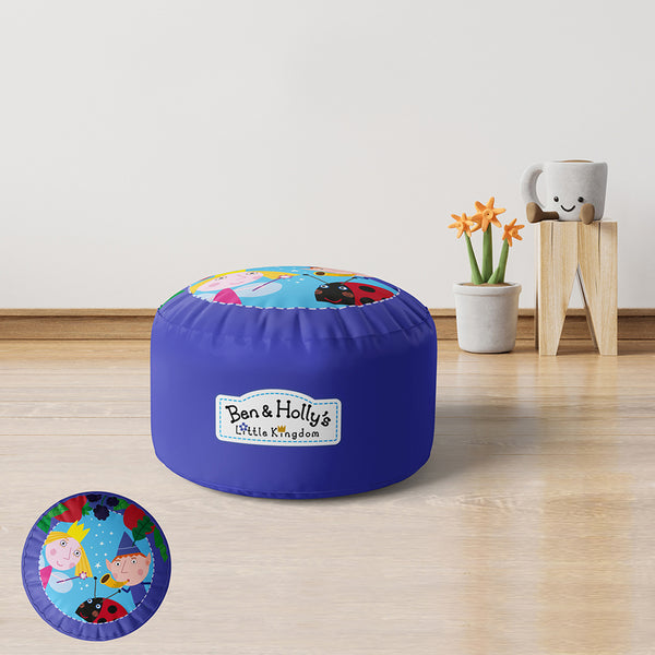 Velvet and linen children's pouf - PRV-239