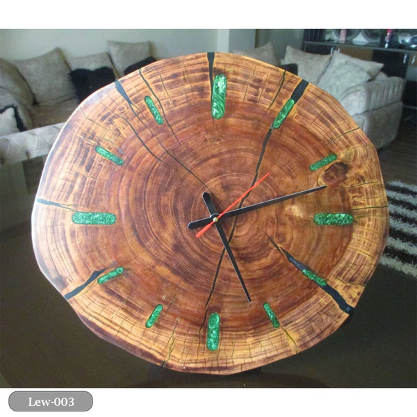 Natural wood wall clock - LEW-003