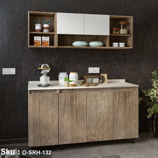 Two piece kitchen made of high quality MDF wood - O-SRH-132