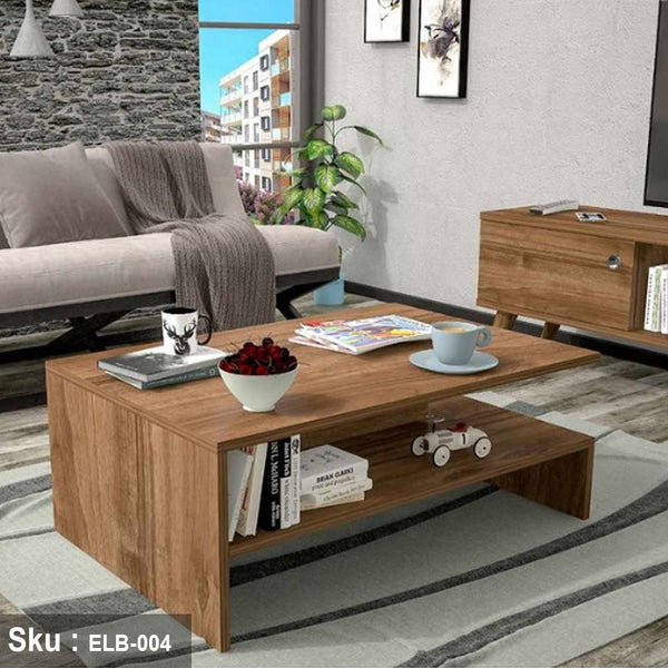 Lunara coffee table and shelf, 90 * 35, MDF wood