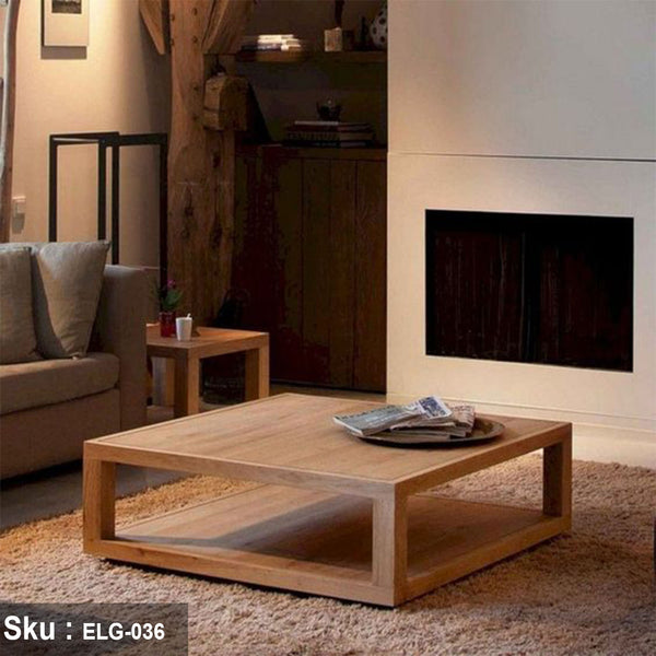 Natural wood coffee table - 80 * 40 - ELG-036