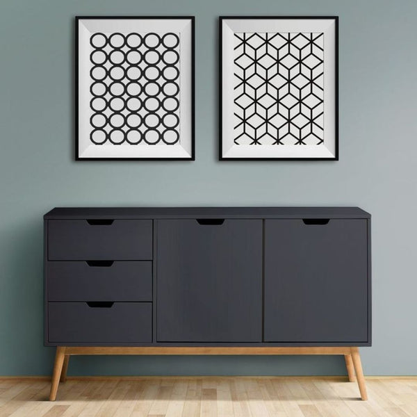 Side Drawer Unit CHW-001 – Counter Wood × Musky Legs with Doco Paint + Oyster