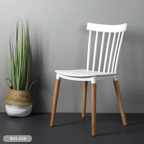 Modern acrylic chair with beech wood legs - RYL-058