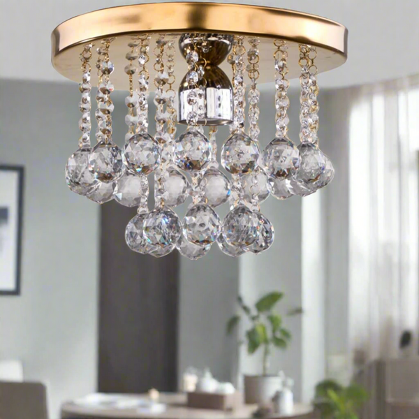 Chandelier stainless and crystal 45x30 cm - NGF-008