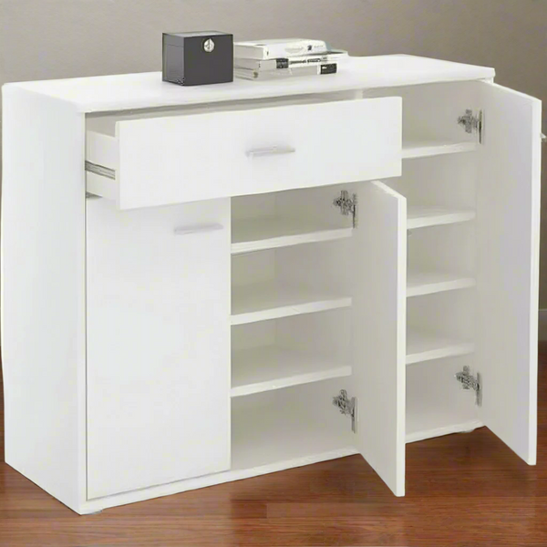 White MDF double-leaf cabinet - 110x140x40 cm - OSM-543